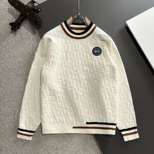 Canada Goose White Diamond-Patterned Knitted Sweater
